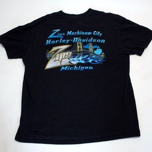 Zips Mackinaw Harley Davidson Tee